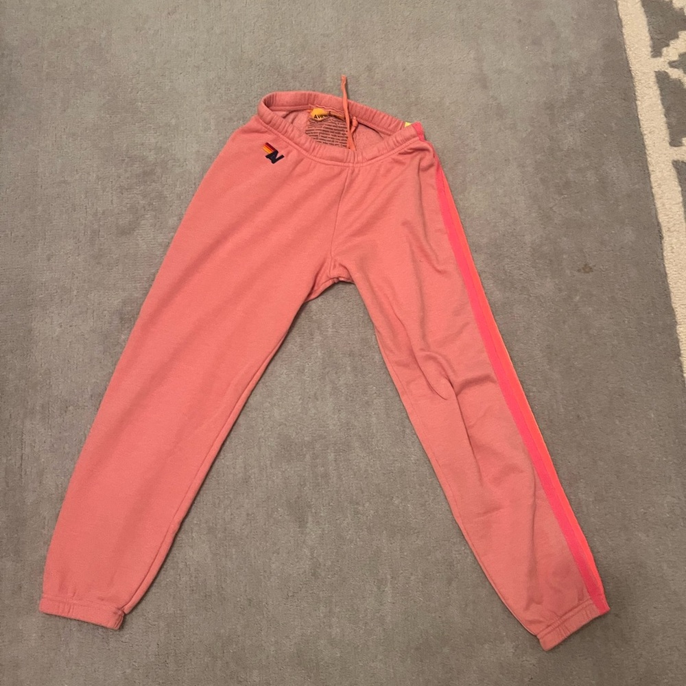 AVIATOR NATION PINK SWEATPANTS (S)